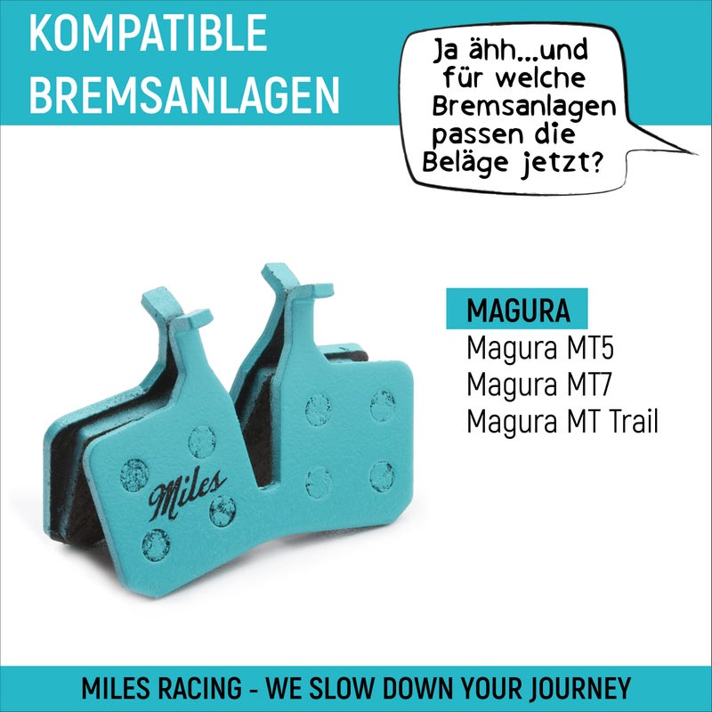 Miles Racing - Disc Brake Pads - Semi Metallic - MAGURA MT 5, MT 7, MT Trail (MI-MET-18) - Image 2